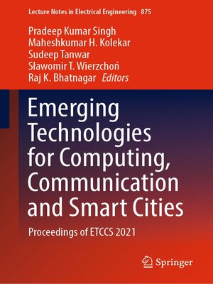 cover image of Emerging Technologies for Computing, Communication and Smart Cities
